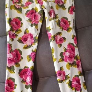 Girls Flower Print Pants